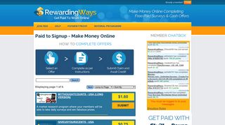 Member Chatbox - Rewarding Ways - Paid to Signup - Make Money ...