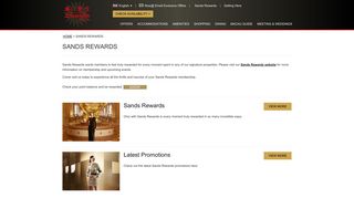 Sands Rewards | Official Site of The Venetian Macao