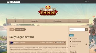 Daily Logon reward — Goodgame Empire Forum