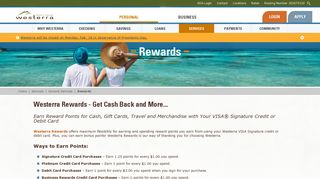 Rewards Program for Credit Union Members | Westerra Credit Union