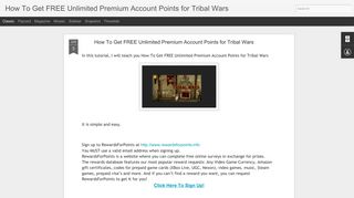 How To Get FREE Unlimited Premium Account Points for Tribal Wars ...