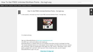 How To Get FREE Unlimited BioWare Points – the legit way | How To ...