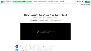 How to Apply for a Toys R Us Credit Card | GOBankingRates