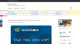 Reward Zone Mastercard Credit Card Login Online - Credit Shure
