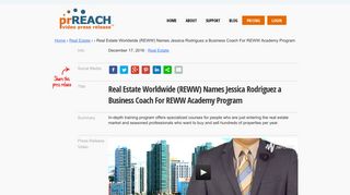 Real Estate Worldwide (REWW) Names Jessica Rodriguez a ...