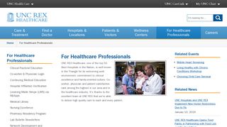 For Healthcare Professionals | UNC REX Healthcare
