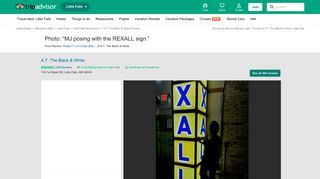 MJ posing with the REXALL sign. - Picture of A.T. The Black & White ...