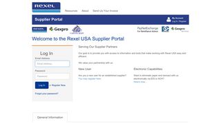 Log In - Rexel USA Supplier Portal - Rexel USA Supplier Portal