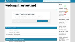 Reynolds Webmail - Login - webmail.reyrey.net | IPAddress