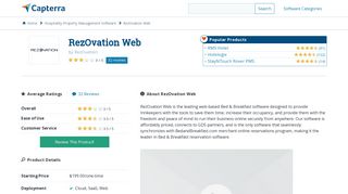 RezOvation Web Reviews and Pricing - 2019 - Capterra