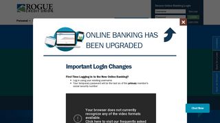 lock Online Login - Online Banking Website - Rogue Credit Union