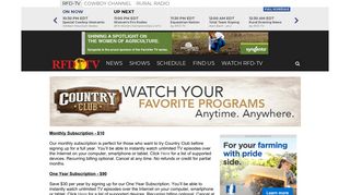 Country Club: Subscription Options - RFD-TV