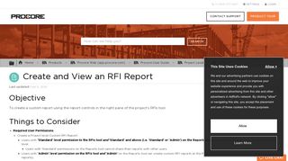 Create and View a Custom RFI Report - Procore