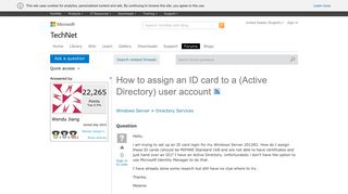 How to assign an ID card to a (Active Directory) user account ...
