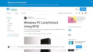 Windows PC Lock/Unlock Using RFID - Hackster.io