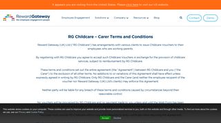 RG Childcare – Carer Terms and Conditions - Reward Gateway