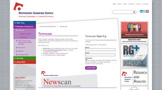 Newscan - Responsible Gambling Council
