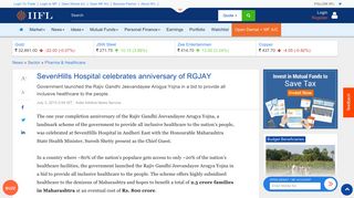 SevenHills Hospital celebrates anniversary of RGJAY - IndiaInfoline