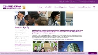 How to Apply | International Students | Robert Gordon University (RGU ...