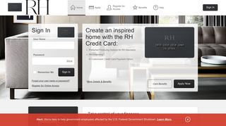 RH Credit Card - Manage your account - Comenity