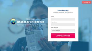 Rhapsody of Realities Daily Devotional | Free Download
