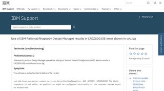 IBM Use of IBM Rational Rhapsody Design Manager results in ...