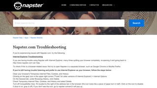 Napster.com Troubleshooting – Napster Help