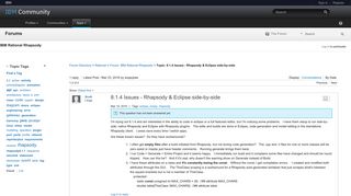 Rational:IBM Rational Rhapsody:8.1.4 Issues - Rhapsody & Eclipse ...