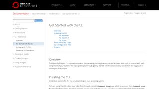 Get Started with the CLI | CLI Reference | OpenShift Online 3
