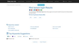 Rhd lawson login Results For Websites Listing - SiteLinks.Info