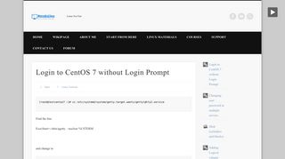 Login to CentOS 7 without Login Prompt - - Linux