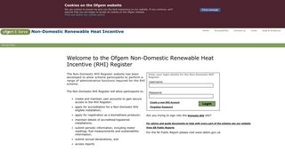 the Ofgem Non-Domestic Renewable Heat Incentive (RHI) Register