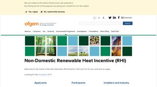Non-Domestic Renewable Heat Incentive (RHI) | Ofgem
