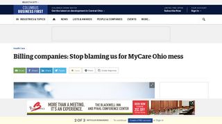 MyCare Ohio mess not our fault, Rhino Bill and other billing ...