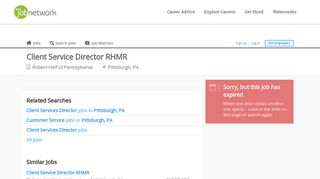 Client Service Director RHMR job in Pittsburgh, PA - TheJobNetwork