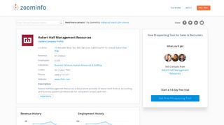 Robert Half Management Resources | ZoomInfo.com
