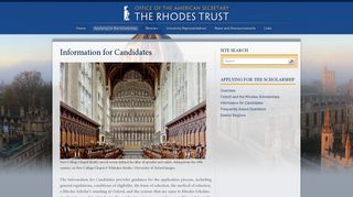 Information for Candidates | The Rhodes Scholarships