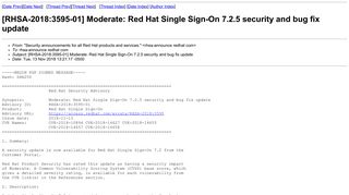 [RHSA-2018:3595-01] Moderate: Red Hat Single Sign-On 7.2.5 ...