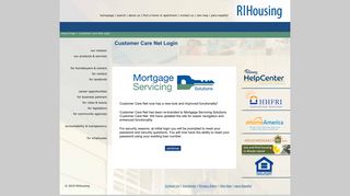 Rhode Island Housing: Customer Care Net Login