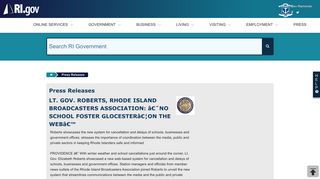 lt. gov. roberts, rhode island broadcasters association: 'no ... - RI.gov