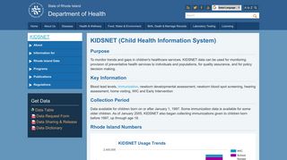 KIDSNET - Rhode Island Department of Health