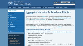 Immunization - Rhode Island Department of Health