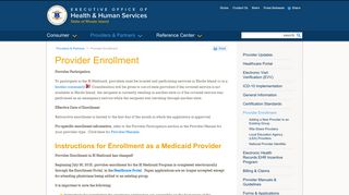 Provider Enrollment - Providers & Partners - Executive ... - eohhs - RI.gov