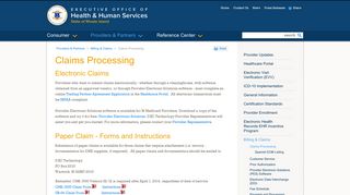 Claims Processing - Medicaid Provider Manual ... - eohhs - RI.gov