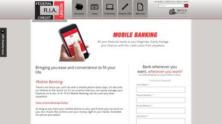 Mobile Banking - R.I.A. Federal Credit Union - Quad Cities
