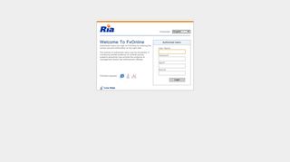 Ria - FxOnline Login