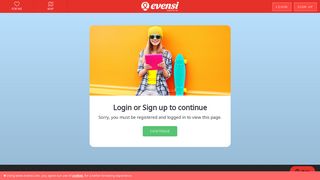 Evensi - Login or Sign up to continue