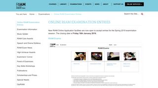 Online RIAM Examination Entries - Royal Irish Academy of Music