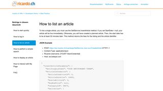 How to list an article – ricardo.ch Hilfe