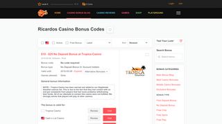 Ricardos Casino Bonus Codes - thebigfreechiplist